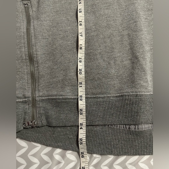 GAP Small Heather Grey Gray Sweatshirt with Side Zip - Picture 6 of 9